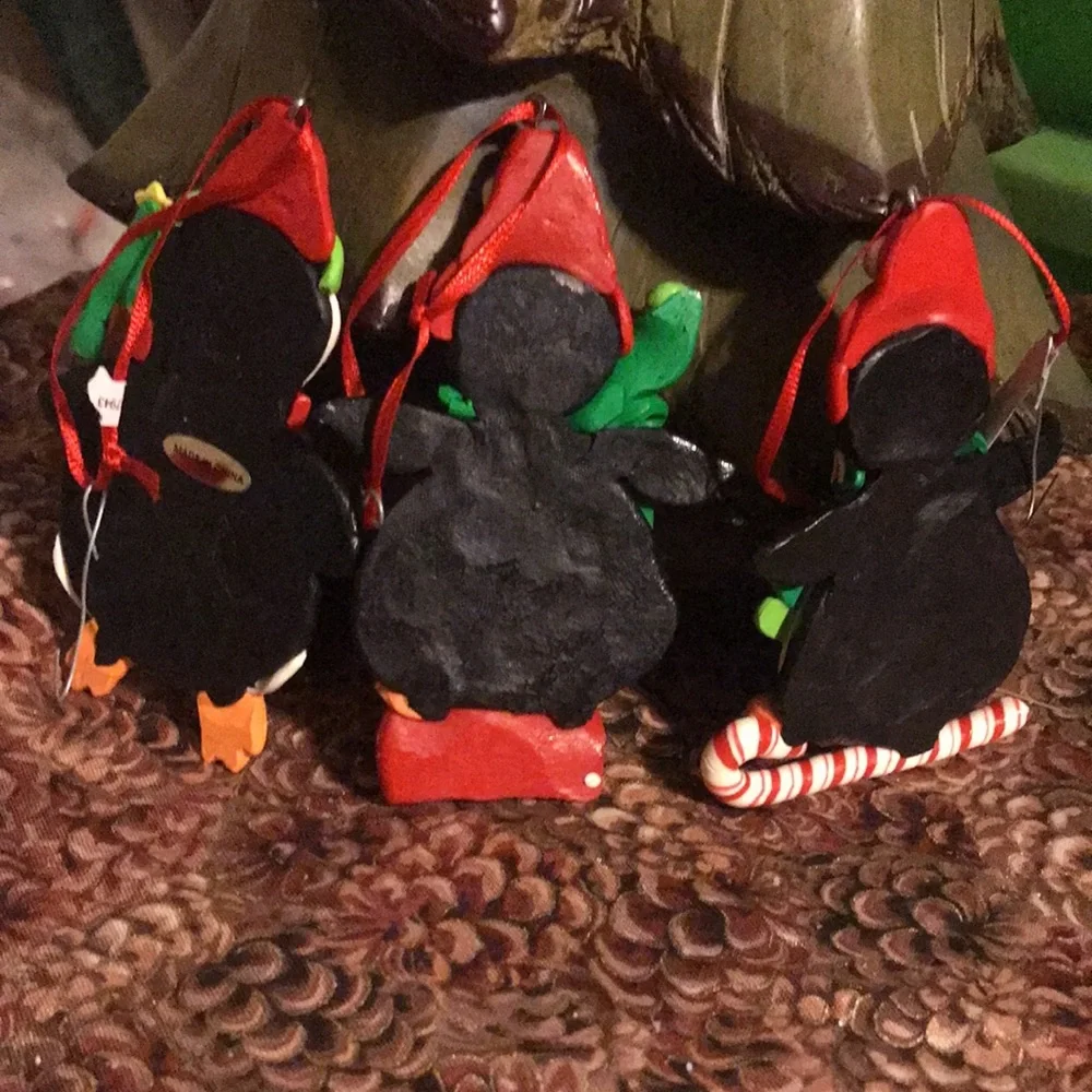 Set of 3 Penguin Ornaments